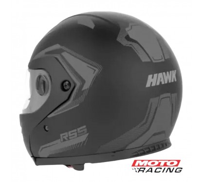 CASCO RS5 VECTOR NEGRO- GRIS MATE REBATIBLE "S" 56cm (HAWK)